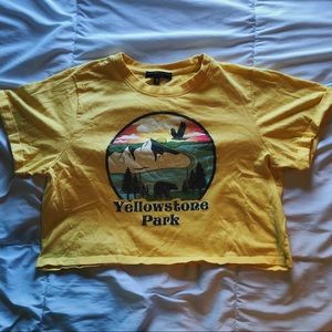 Yellow stone park crop-top